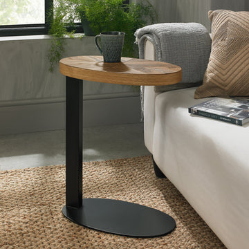 Bentley Designs Ellipse Rustic Oak Sofa Table